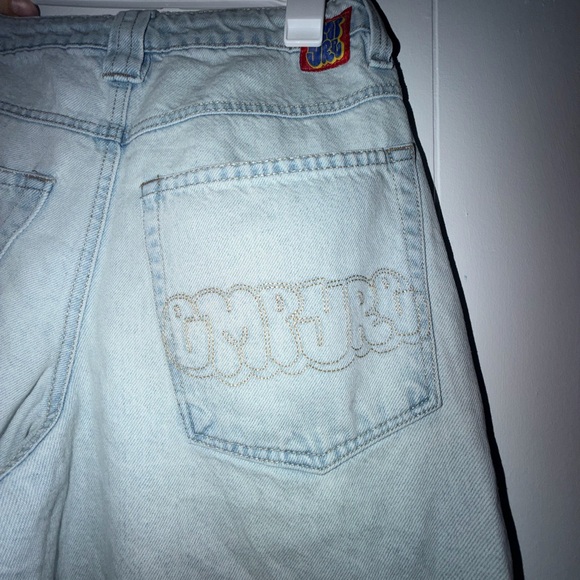 Men Empyre Light Blue Relaxed Shorts - Picture 6 of 7